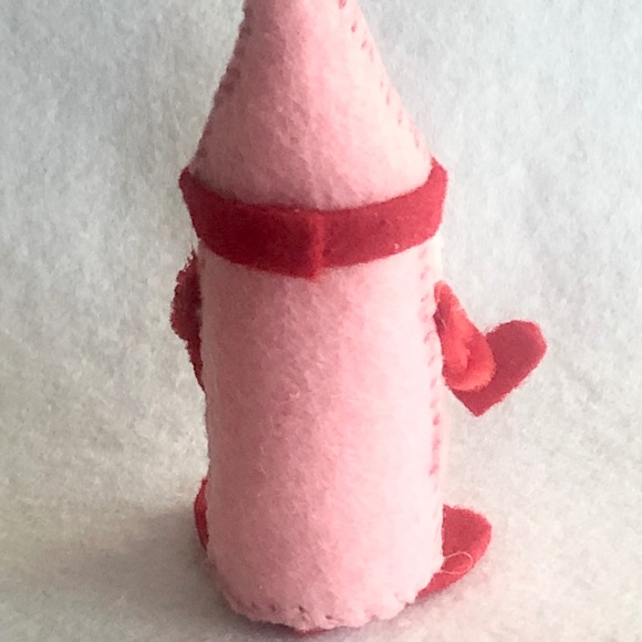 Love Gnome Art Doll felt hand-sewn - Picture 5 of 8